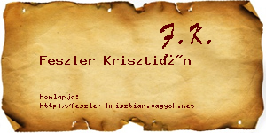 Feszler Krisztián névjegykártya