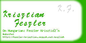 krisztian feszler business card